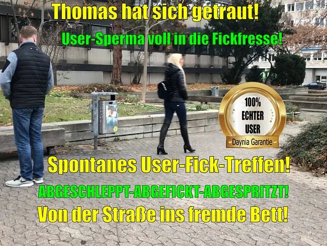 Thomas hat sich getraut | Spontanes Userficktreffen endet mit XXL Spermafresse!