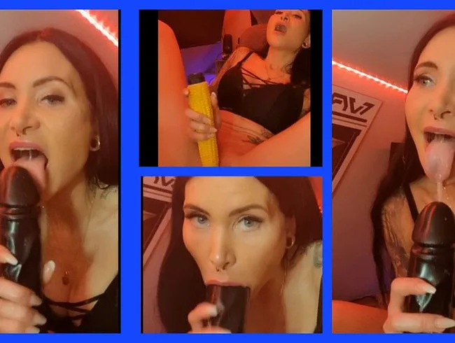 Kleine Cam Show mit xxl Dildo (Keine Ton)