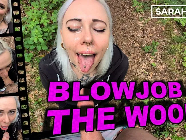 Blowjob in the woods with stranger who caught me making some spicy selfies...