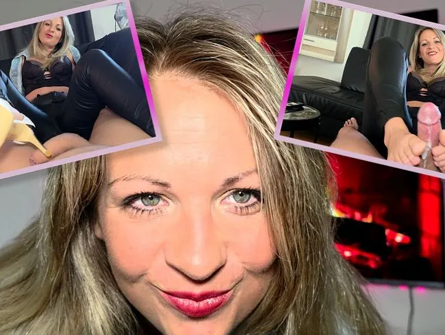 Aufgestylter Sofa-Footjob: Keine Hände erlaubt vorm Feiern!